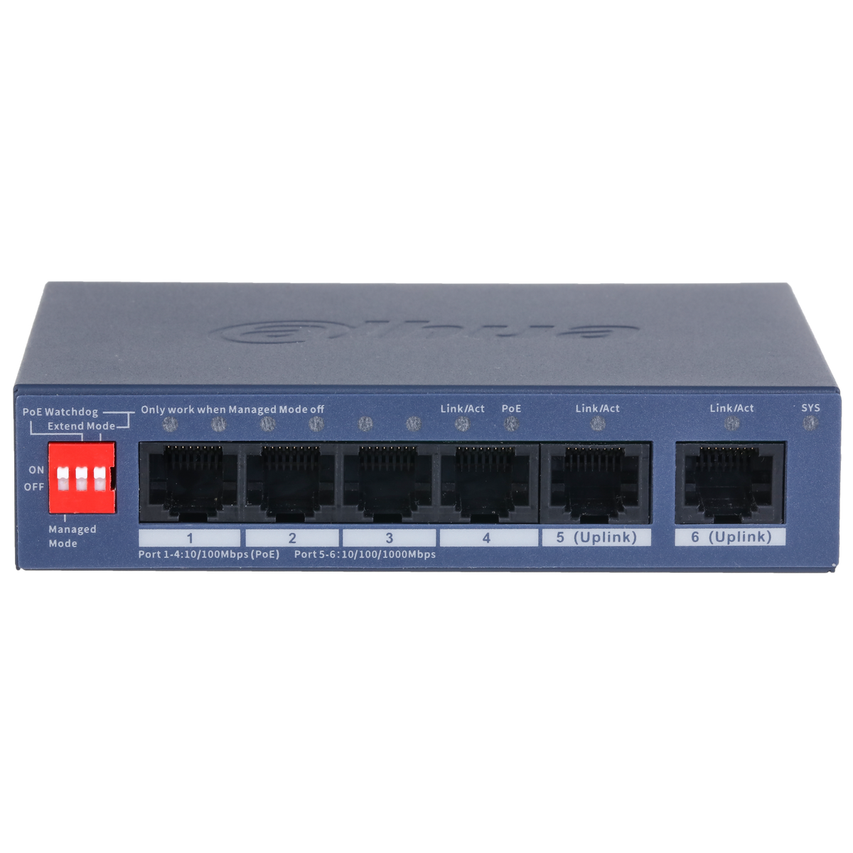 Dahua CS4006-4ET2GT-36 6-Port Cloud Managed Desktop Switch with 4-Port PoE