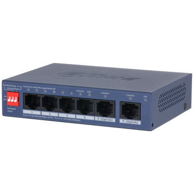 Dahua CS4006-4GT-36 6-Port Cloud Managed Desktop Gigabit Switch with 4-Port PoE