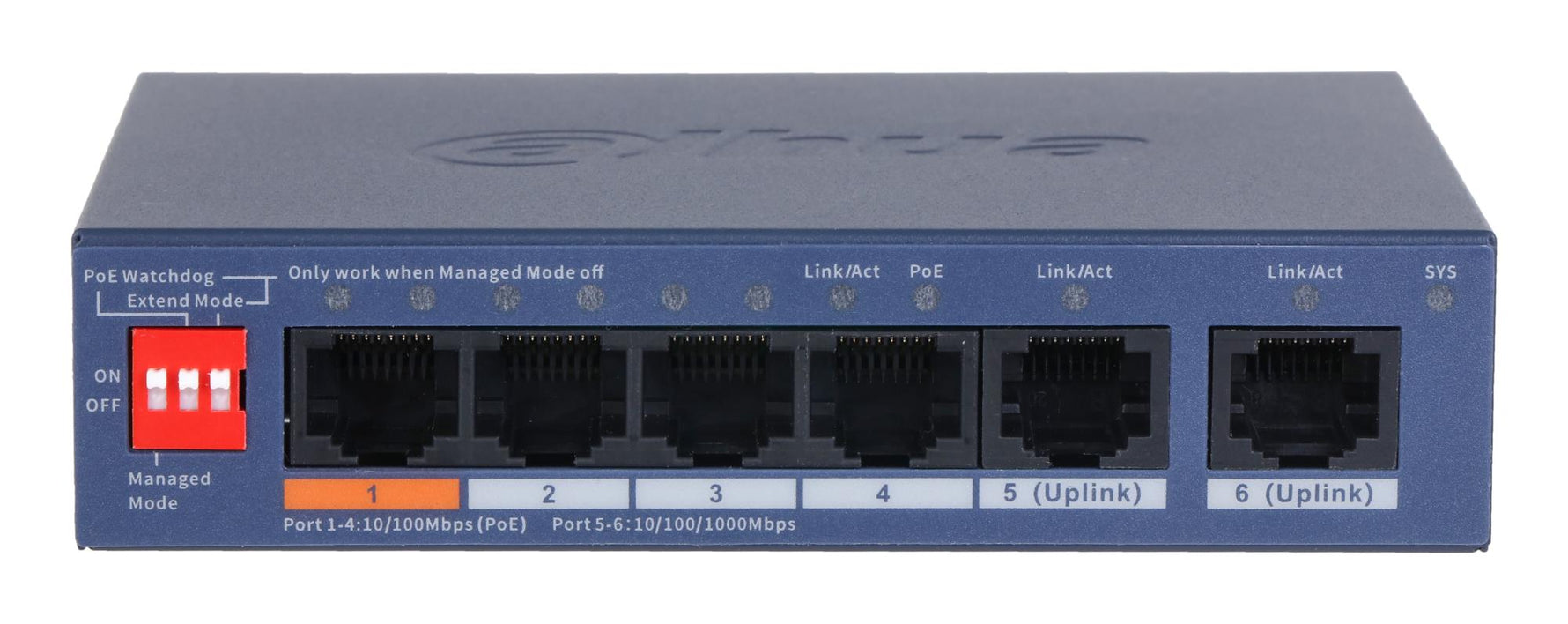 DAHUA CS4006-4ET2GT-60 Cloud Managed 6-Port Gigabit Network Switch Managed 4PoE