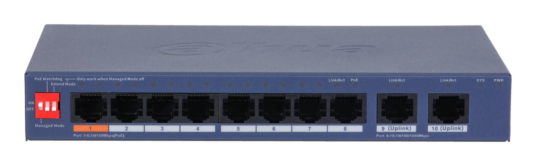 DAHUA CS4010-8ET2GT-60 Cloud Managed 10-Port Gigabit Network Switch Managed 8PoE