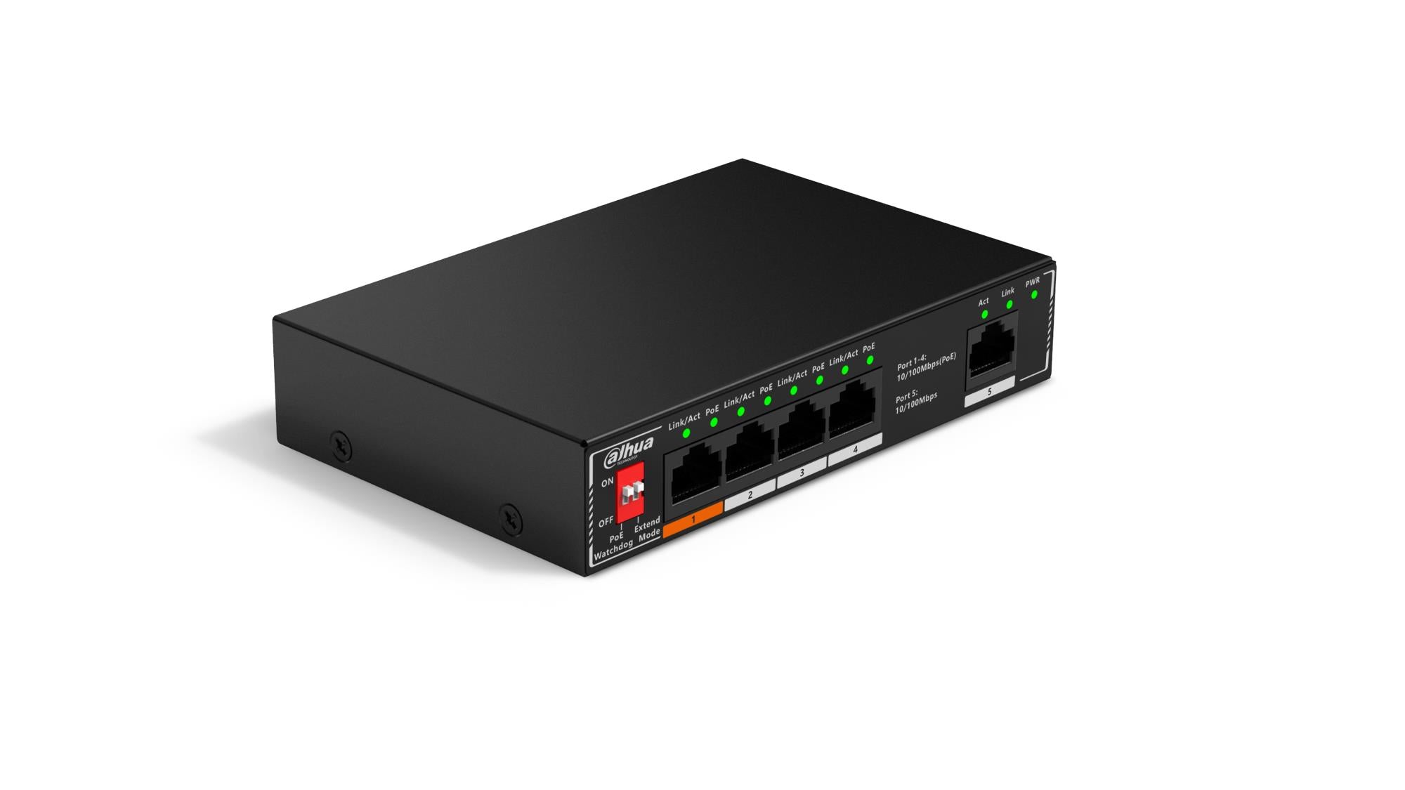 Dahua SF1005P 5-Port Unmanaged Desktop Switch with 4-Port PoE